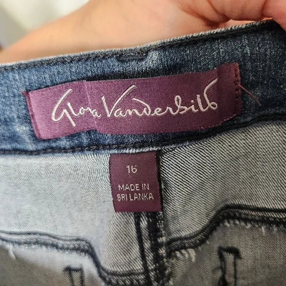 Gloria Vanderbilt Amanda Straight Jeans Womens  Blue High Rise Stretch - 16 - Picture 11 of 14